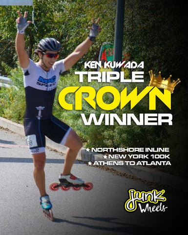 Ken Kuwada triple crown MPC Wheels Black Magic Junk Wheels Inline Speed Skating Roller Skates