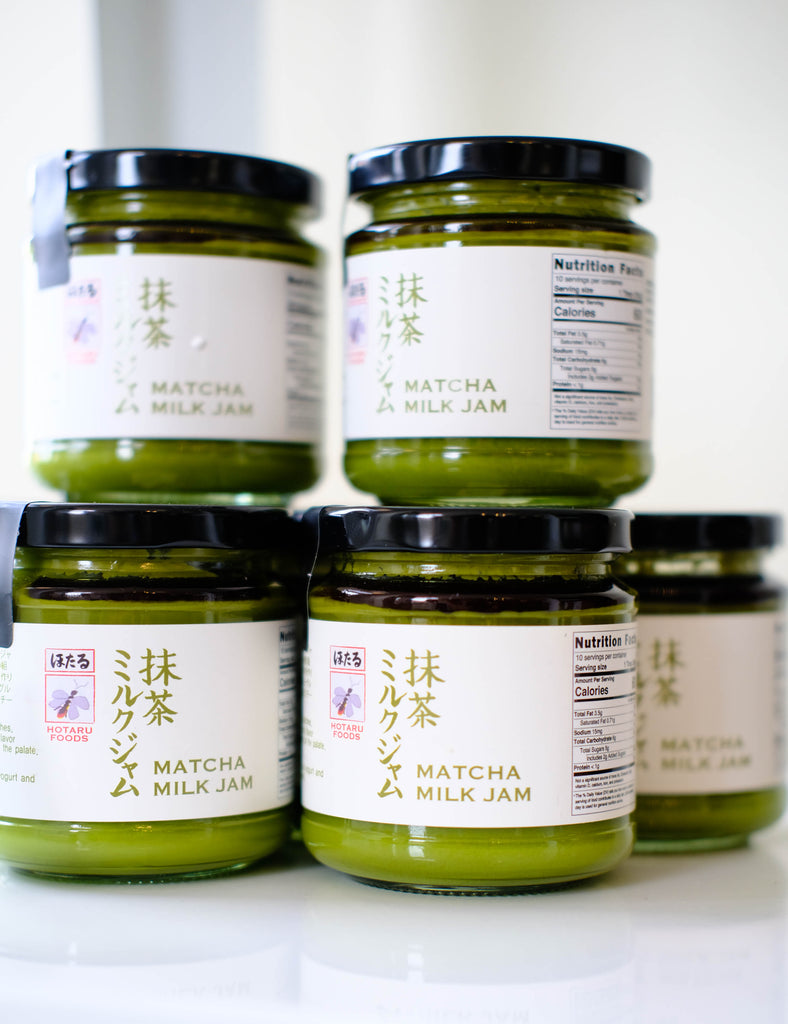 Matcha milk jam for sale at Onggi