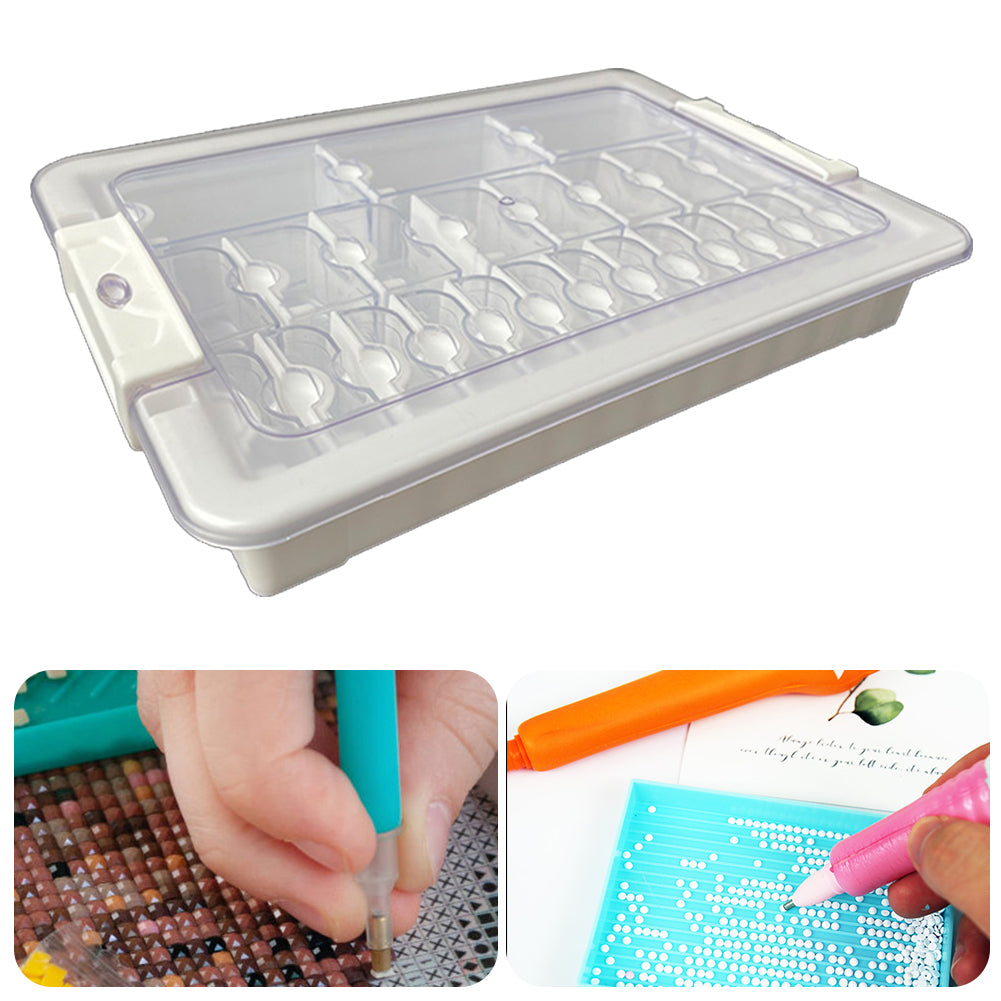 24 Grid Diamond Painting Bead Storage Containers Bead Organizers and Dot Storage