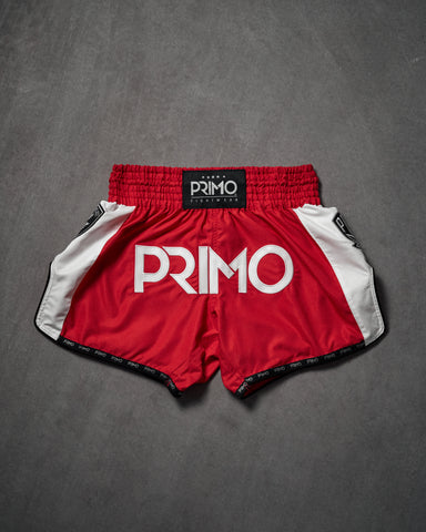Red Primo Fightwear Muay Thai shorts