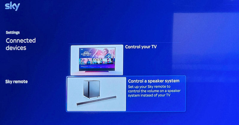 sky q menu remote control setup