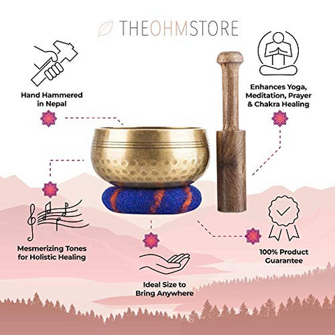 Tibetan Meditation Yoga Singing Bowl Set