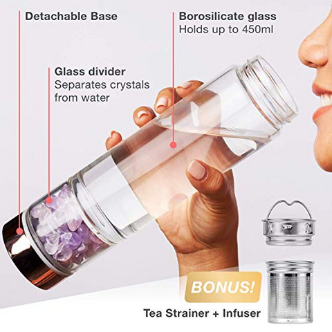 Infused Gem Water Bottle with Tea Infuser