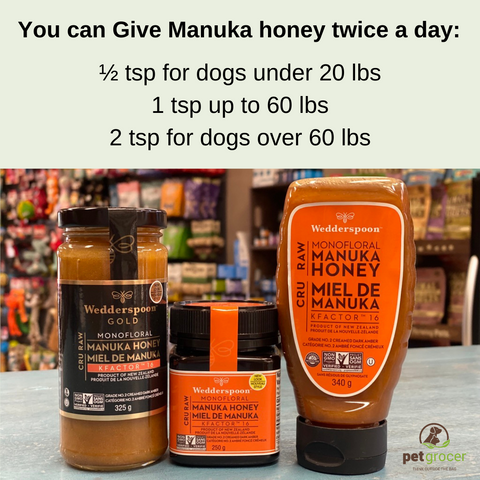 Wedderspoon Manuka honey at Pet Grocer.