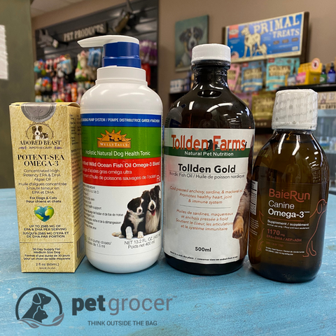 Pet Grocer has a great selection of Omega Oils for your pet.