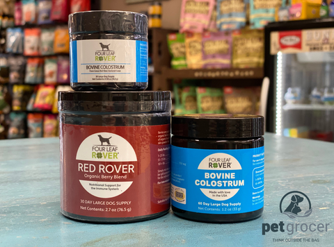 Four Leaf Rover's Red Rover & Bovine Colostrum available at Pet Grocer