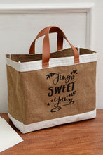 Load image into Gallery viewer, Khaki Letter Print Casual Tote Bag
