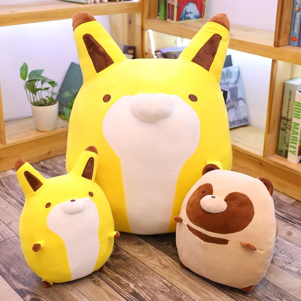Plumpy Chonky Rigby the Raccoon and Autumn the Fox Plushies