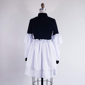 Magical Monochrome Black & White Tunic Dress - ChicCityVintage