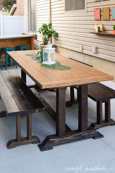 Outdoor Dining Table Woodworking Plans – Houseful of Handmade