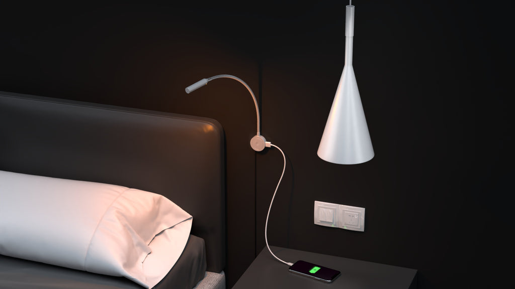 Belonend zijde browser Leeslamp – Bedlampje – bedlamp – Flexibel – LED – 1001-A – Dimbaar – m –  hipix.nl