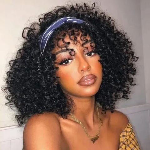 curly headband wig