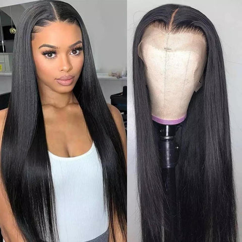 silky straight lace front wig