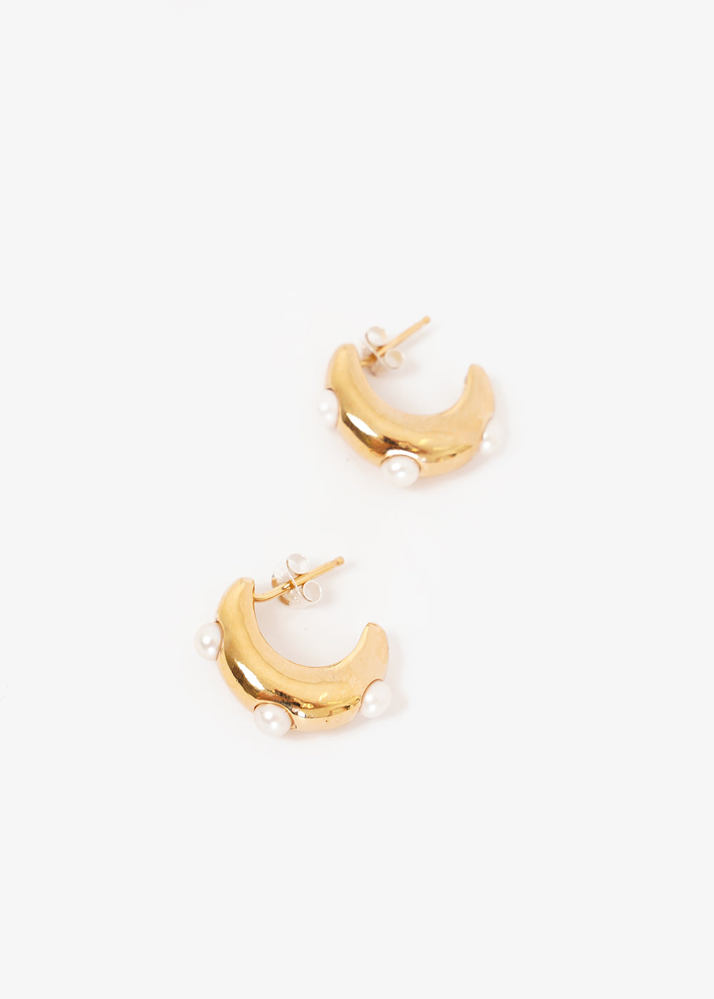 Gold Isla Pearl Earrings by WOLF CIRCUS 