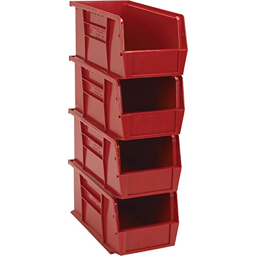 Quantum Heavy Duty Storage Bins 4 Pk Red Homeloft Israel