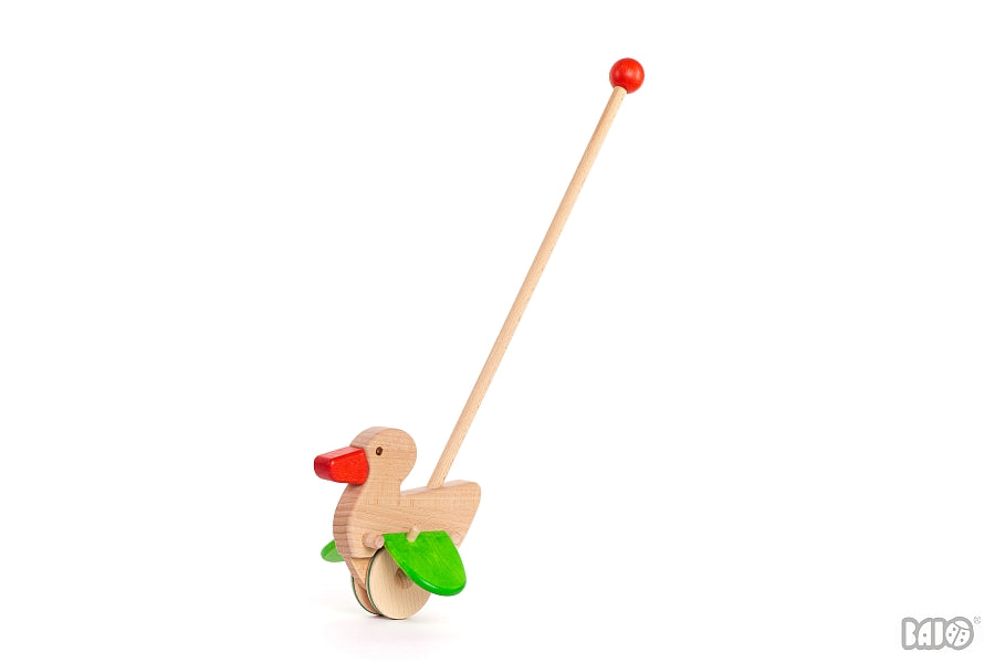 wooden walking duck toy