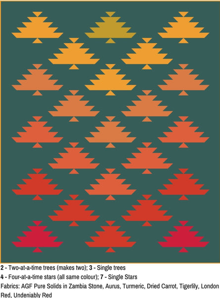 Autum Gree Large Nordmann Quilt by the Hackney Quilter in Pure Solids