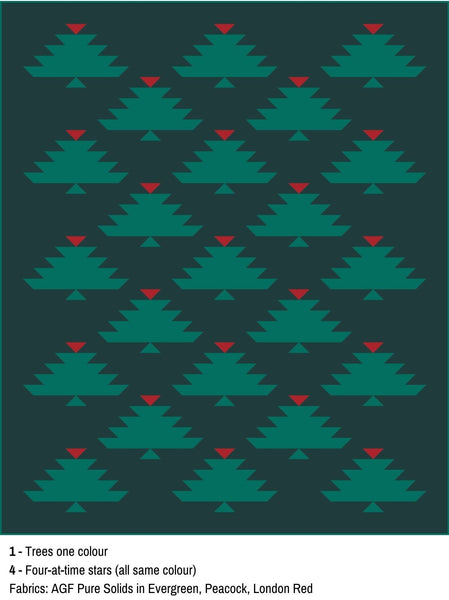 Dark green christmas nordmann quilt by the hackney quilter