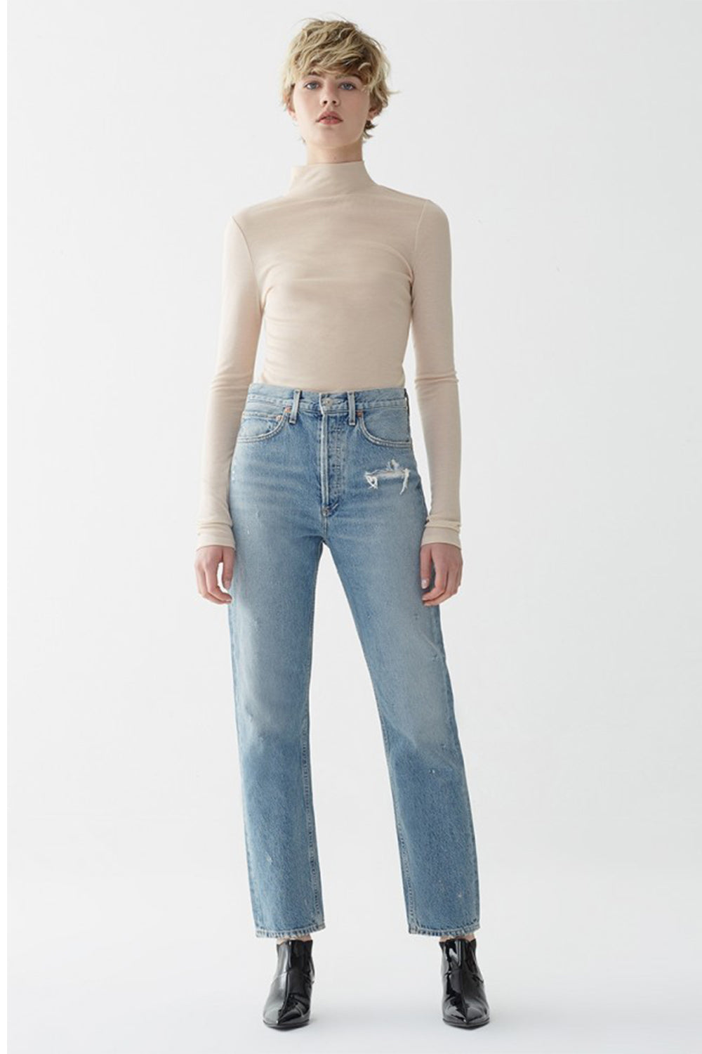 mid rise loose jeans