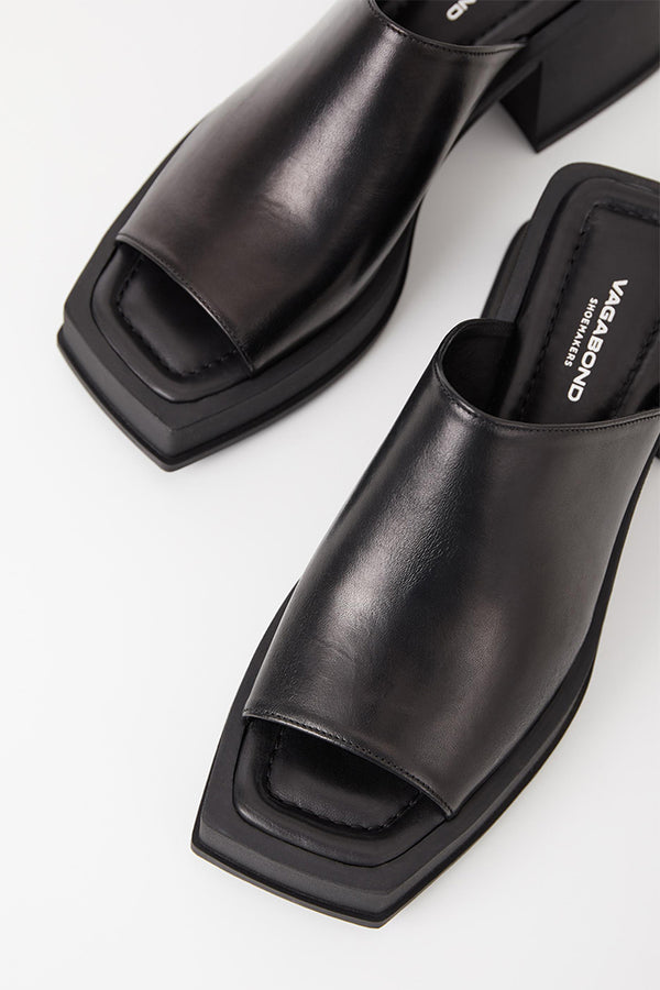 Vagabond black leather Hennie mule ‘90s slip-in sandals | Pipe and Row ...