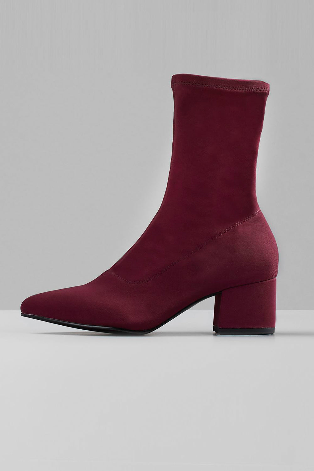 Mya stretchy ankle boot deep wine red 