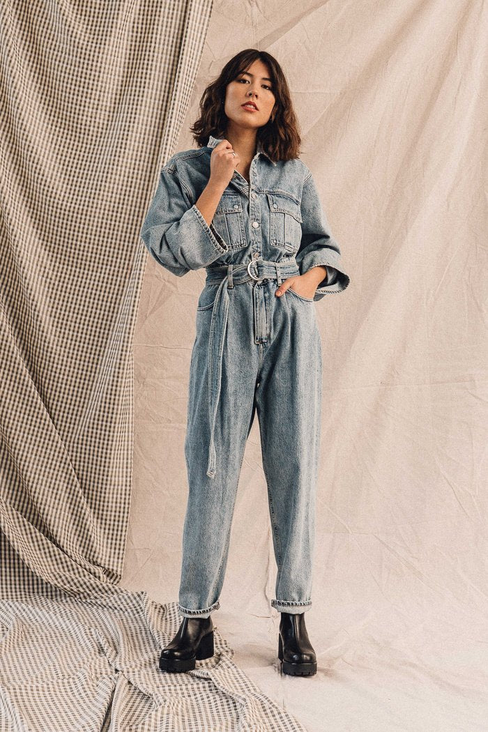 agolde denim jumpsuit