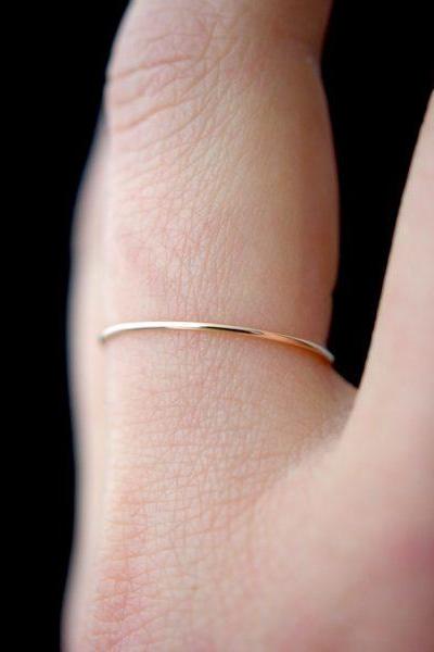 9k Solid Gold Thin Band Ring - Minimalist SOLID Gold Bands - Solid Gol – By  Order Of The Queen