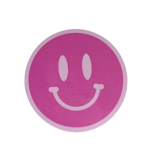 Blue Happy Face Sticker