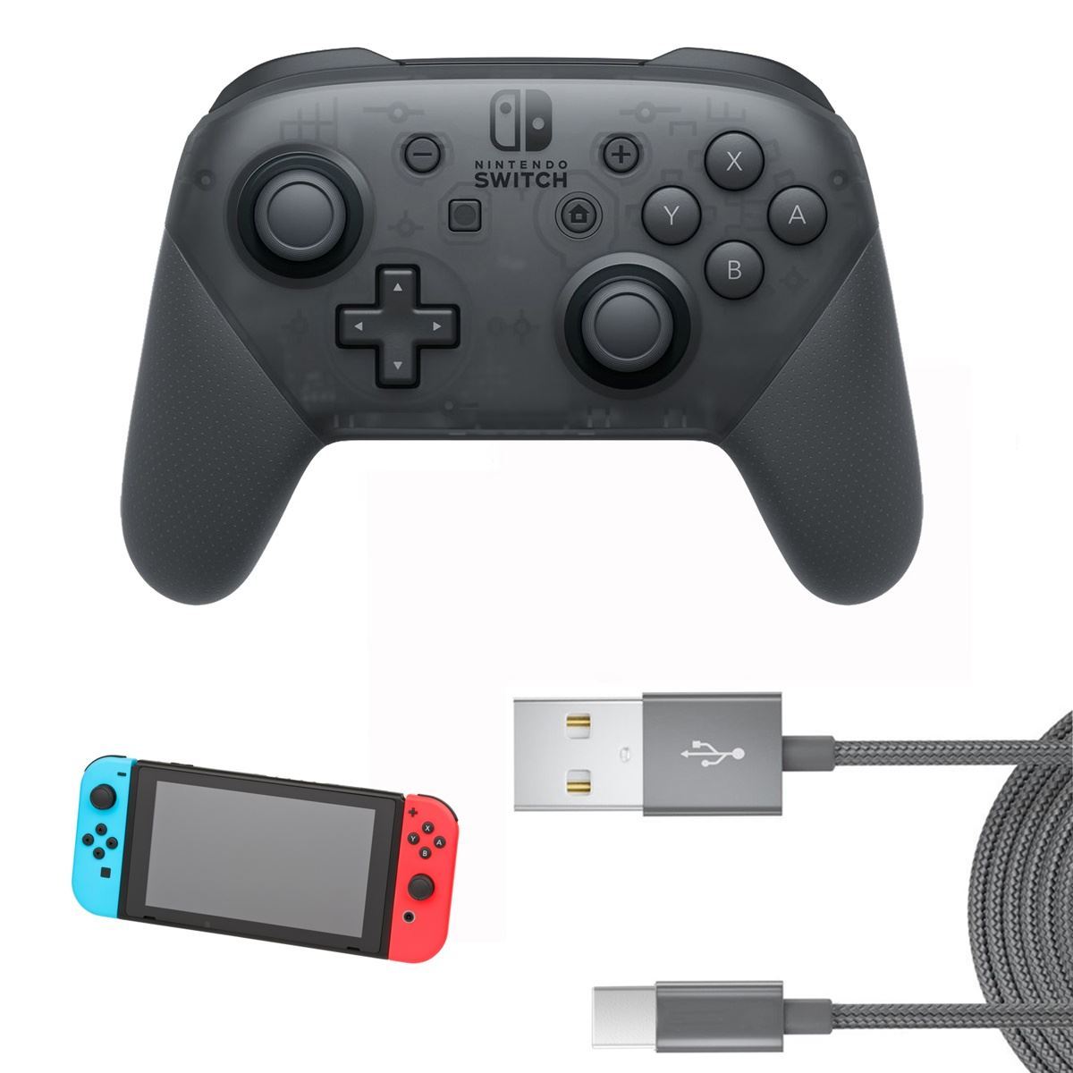 2m Nintendo Switch Pro Controller Charging Cable