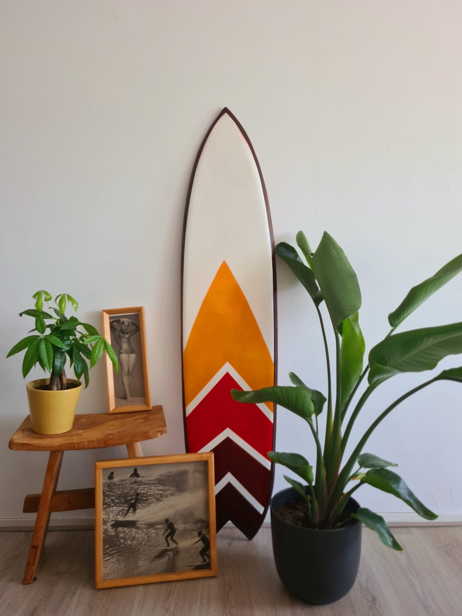 Labe Zwakheid Sta op Tidez Orange Oriole 160cm - Decoratieve, houten surfplank