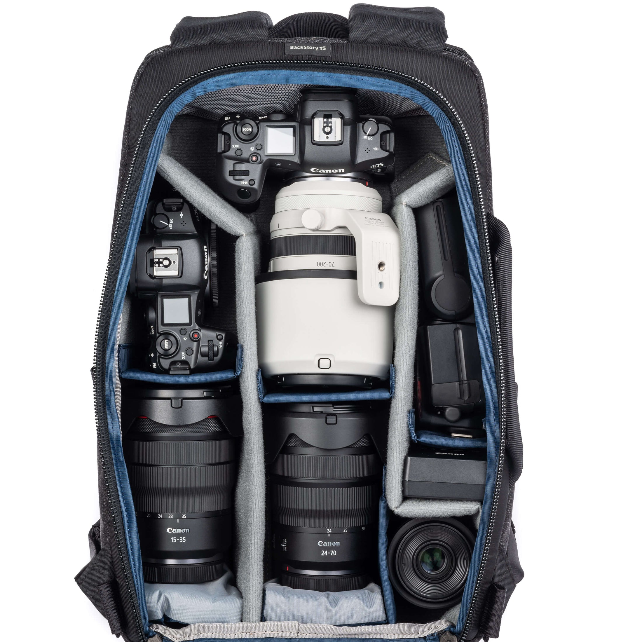 BackStory 15 Camera Backpack - Top panel and rear panel access to gear ...