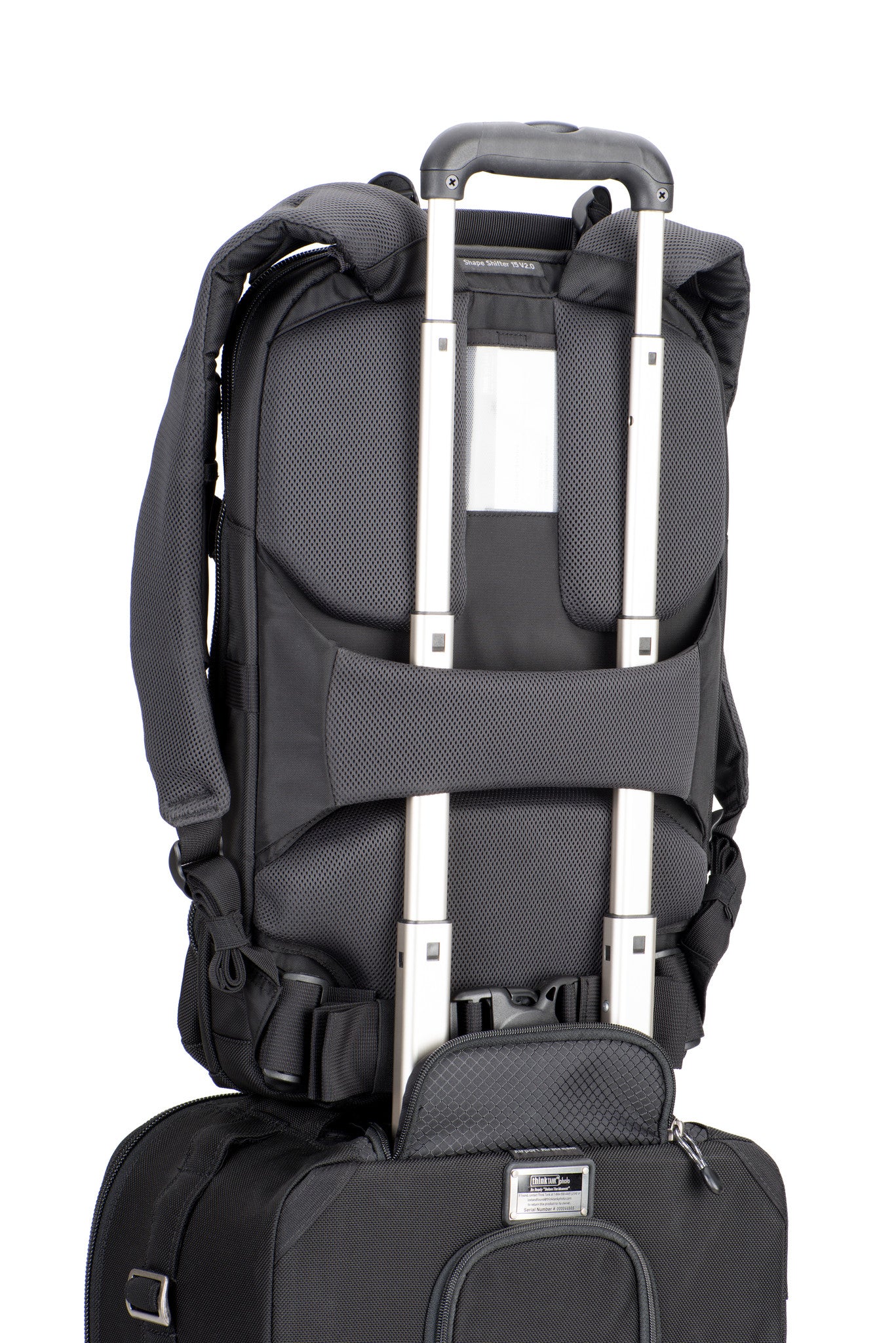 backpack with suitcase handle sleeve