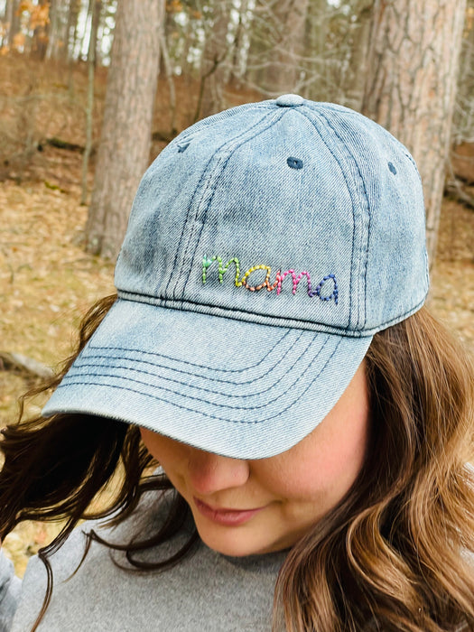 mama embroidered hat