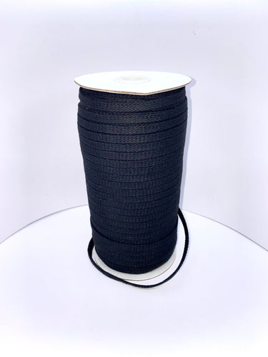 1/4 Black Flat Cotton Cord – S&J USA, Inc.