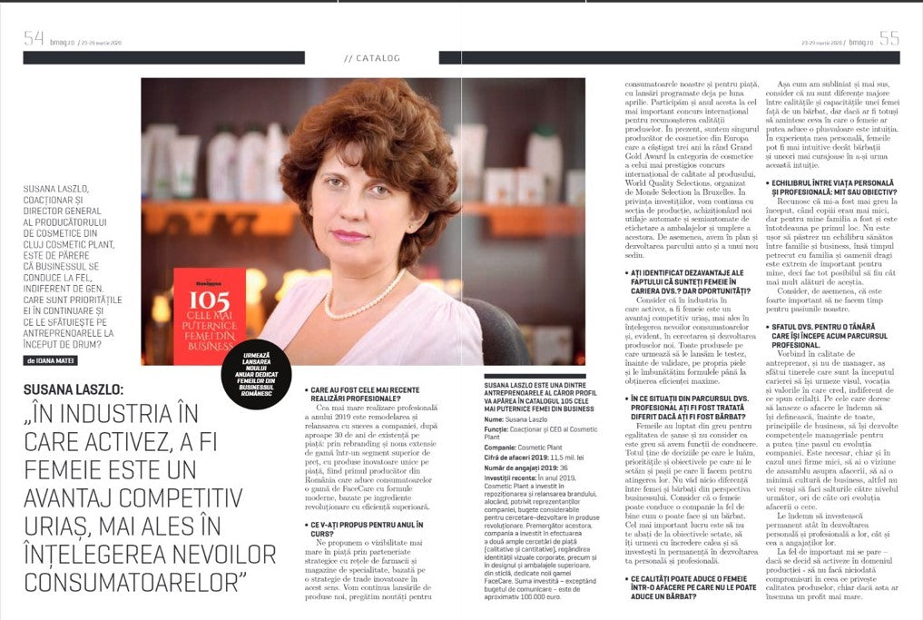 Business Magazin - Anuarul femeilor de business din Romania