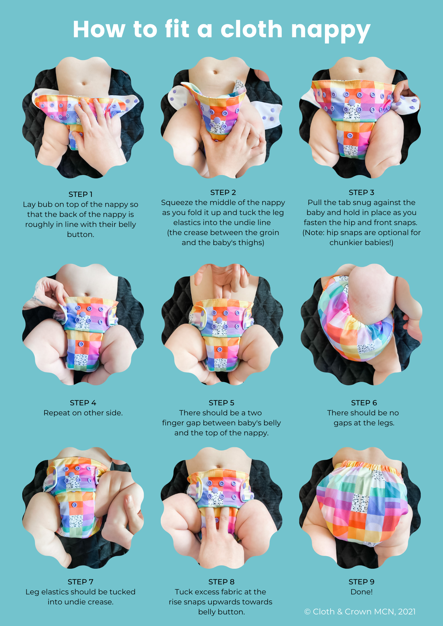 how to fit a cloth nappy guide