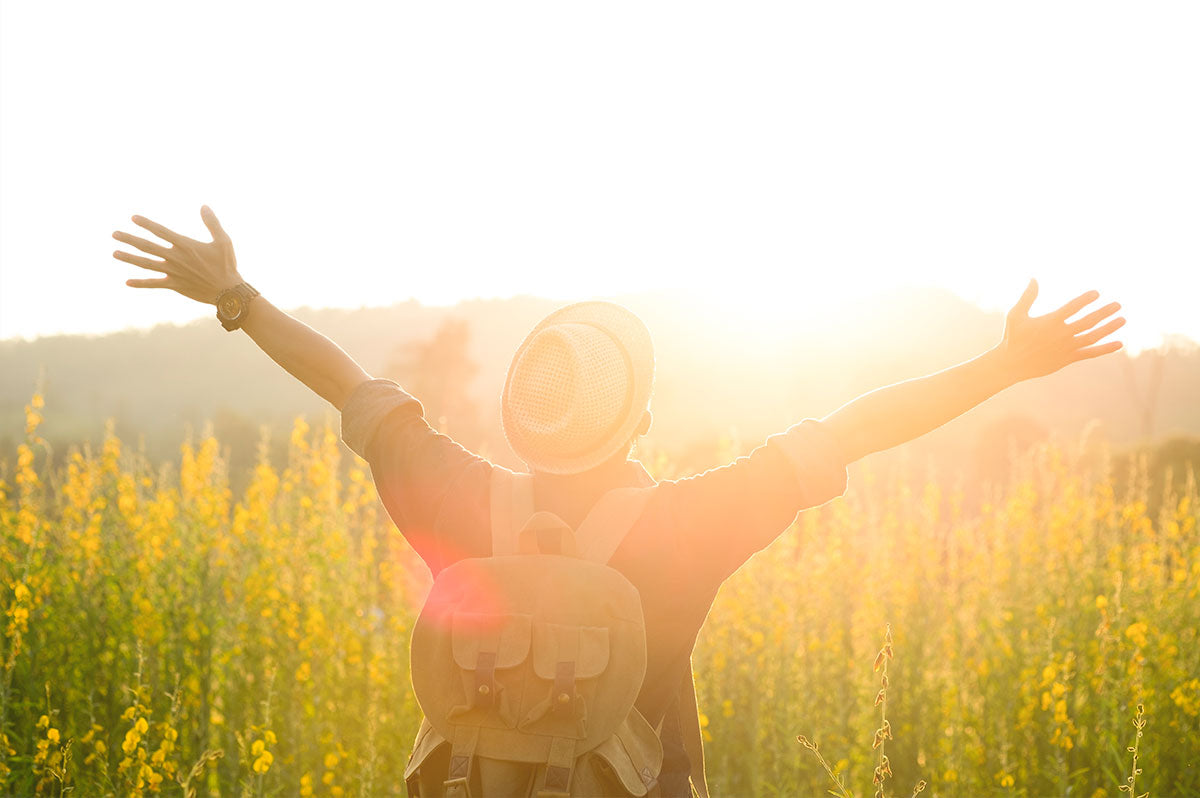 Man in sun getting Vitamin D3