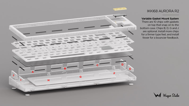 Ikki 68 R2 Aurora Snow 自作キーボード スイッチセット | web