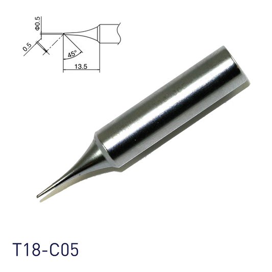 Hakko T18-C08 Shape-0.8C Soldering Tip – Hakko Products