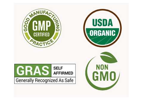 USDA、GMP、GRAS、NON GMOのオーガニック認証