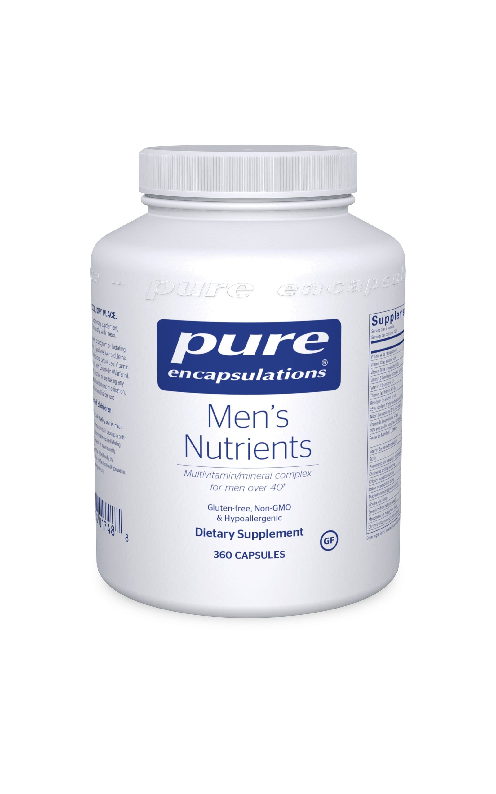 Pure Encapsulations - Men's Nutrients - Hypoallergenic Multivitamin ...