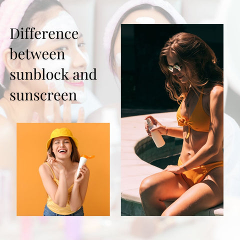 Difference between sunblock and sunscreen