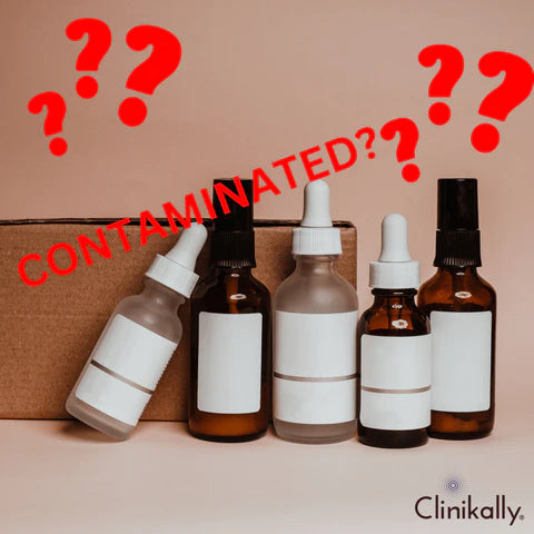 Spoiled or contaminated skincare products