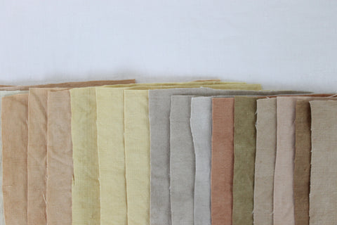 fabrics of different natural colors 