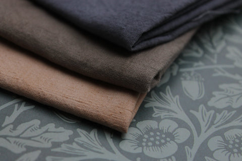 samples of natural dyed fabrics