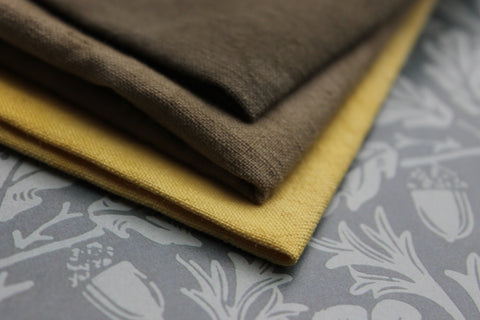 samples of natural dyed fabrics