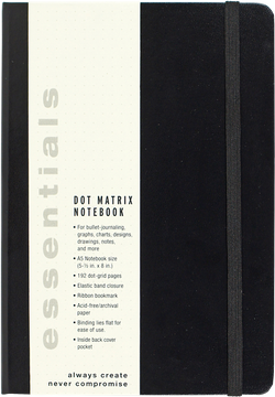 Essentials Dot Matrix Notebook, Large, A5 size