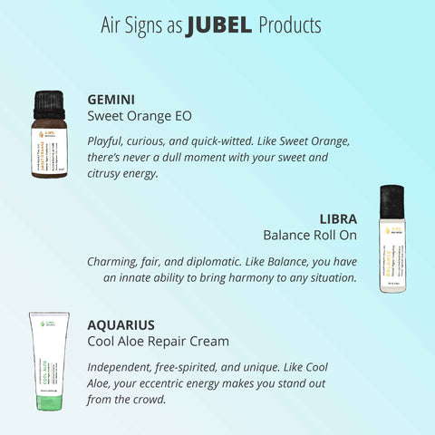 Jubel Natural Products as Air Signs