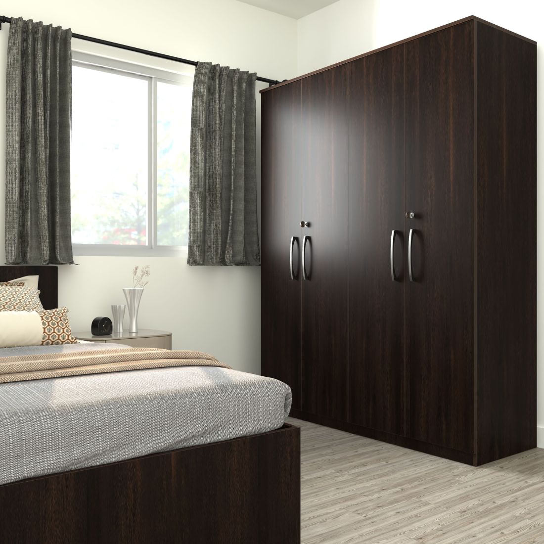 4 door wardrobe designs for bedroom