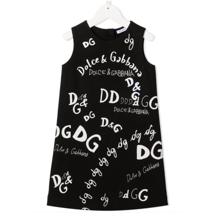 Dolce & Gabbana Sleeveless Logo Dress Black - Age 6 years – Little Fashion  House